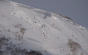 The cornice off the peak