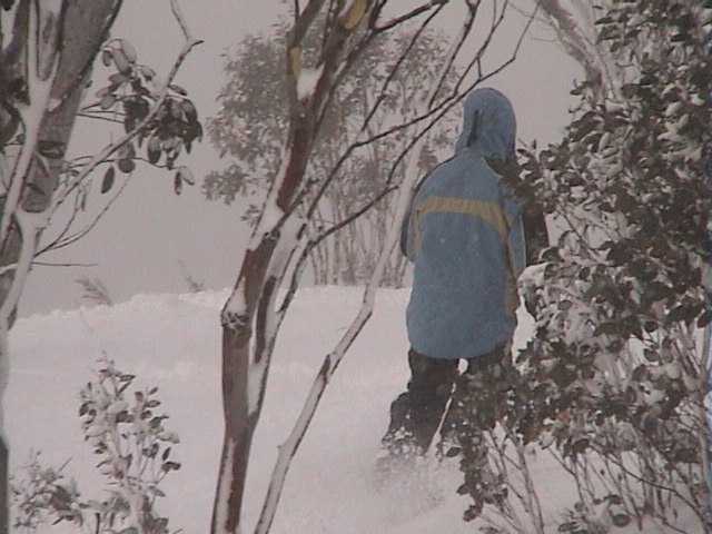 Who is that hooded skier on Bushranger?