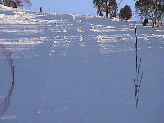 Something you rarely see - a man made mogul race course being built on centre Super Trail