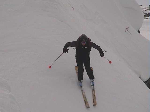 Ray on one of the near vertical faces of Michael's Mistake