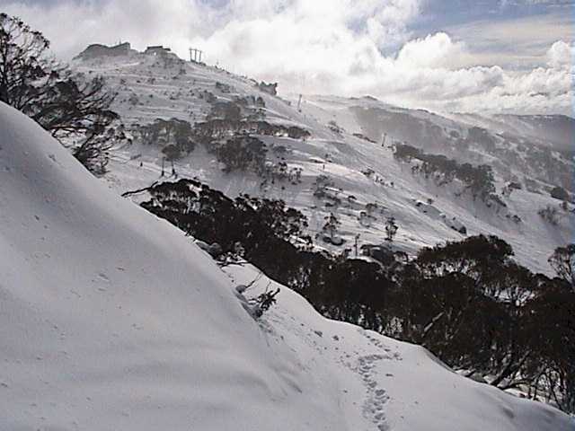 Watching the wind howl around Eagles Nest on Saturday morning