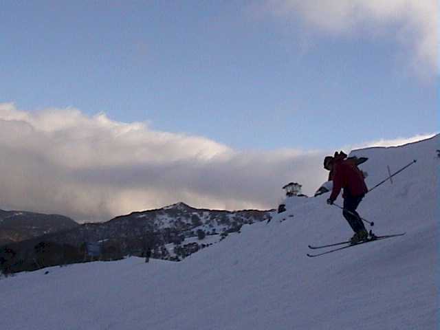 Lucky Phil coming into land, late on Sunday arvo as the weather was breaking up