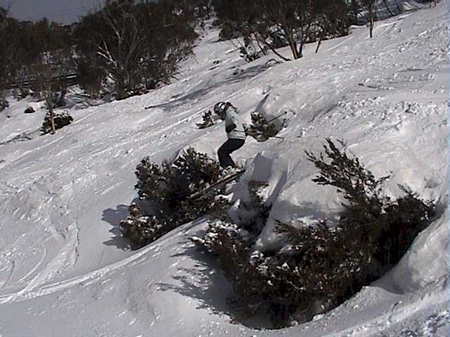 Linda dropping onto Bunny Walk