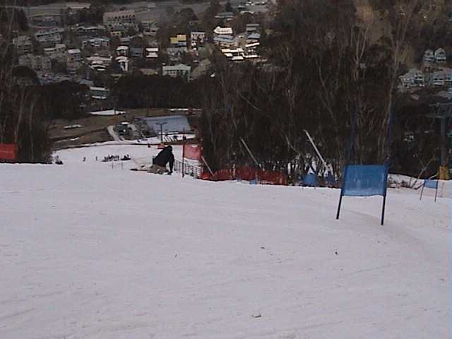 Mal Brown on course. Eagles Nest was shut along with many lifts