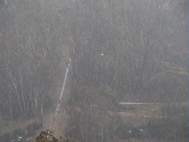 Rain tumbling down towards the Bobsled (Tuesday)