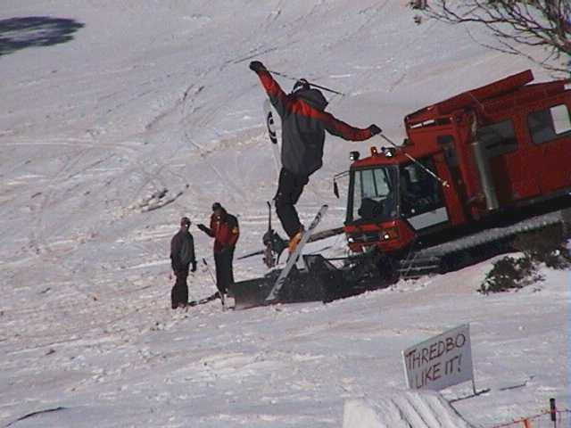 Course inspection for the University Moguls event