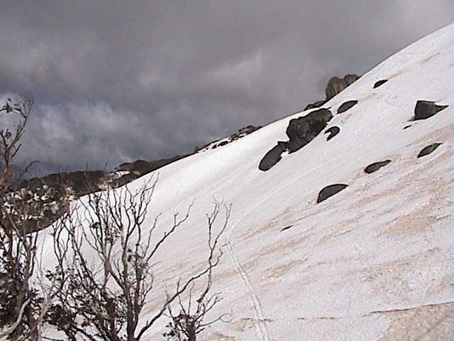 Black clouds above the Bluff