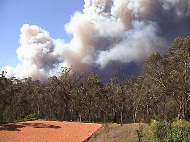 Wednesday 4:30pm - first sign of trouble - looking north of Glenorie