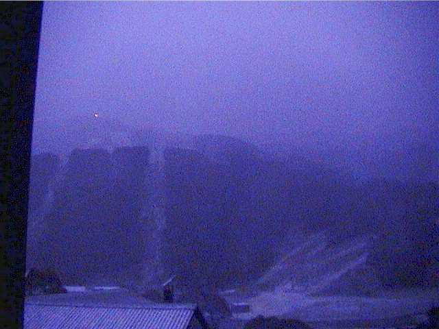 Lightning illuminating Thredbo valley