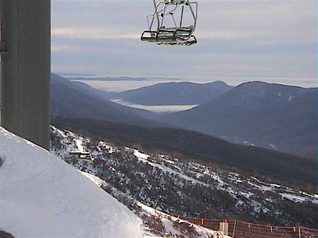 Fog sat over the low lands all day on Saturday