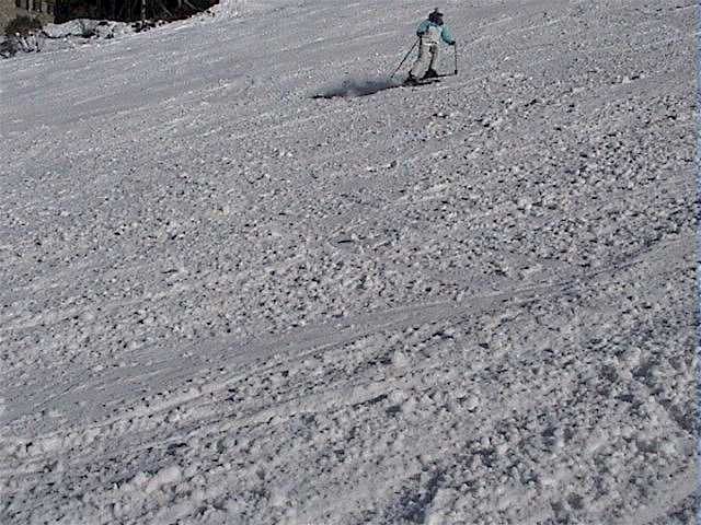 Some of Monday's ice golf balls on the Supertrail