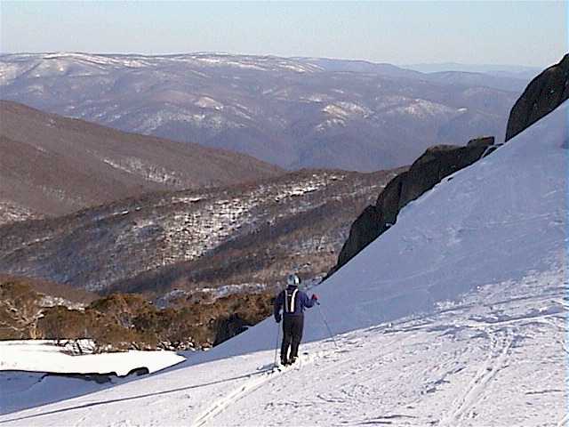 Lynne surveying her route to Dead Horse Gap