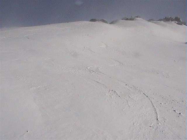 Fresh wind packed powder off Wiamea