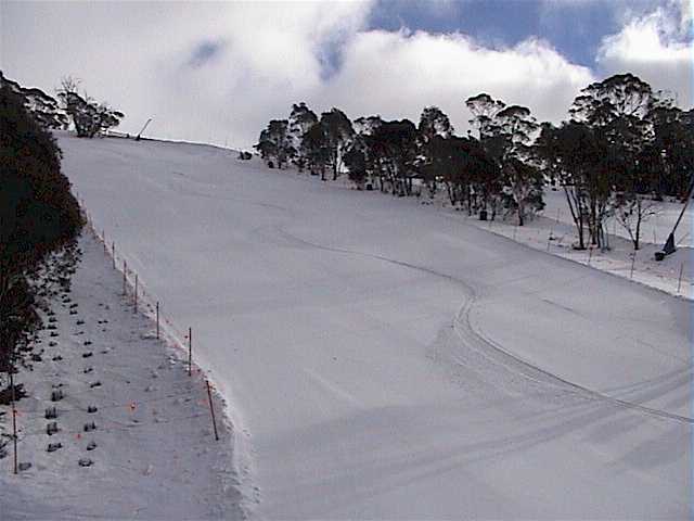 Ski Patrol track on World Cup Monday morning