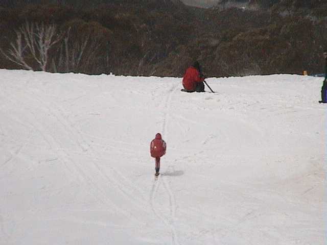 Michael Milton in his speed record gear, on Supertrail