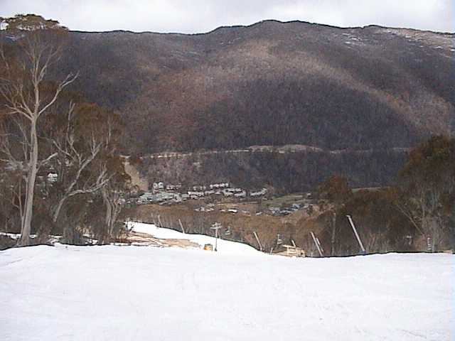 Sunday afternoon - looking down the Supertrail from Bunny Walk