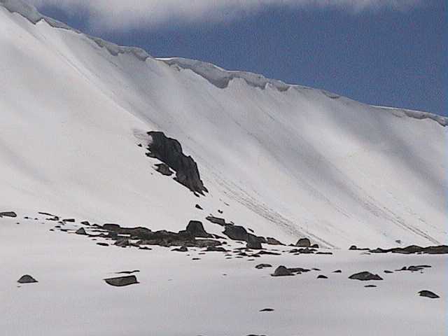 Looking back up to the cornice