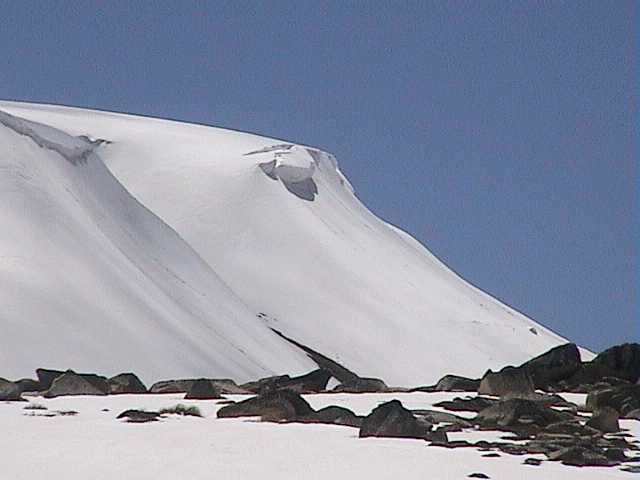 A large house-sized chunk waiting to fall