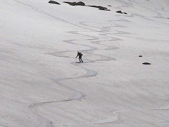 Acacia doing the tele thing down Signature Hill