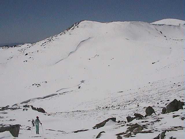 The long climb back out of the valley  Kosi at top right