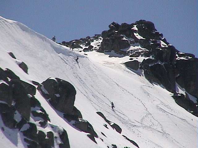 Big air boarding off Signature Hill