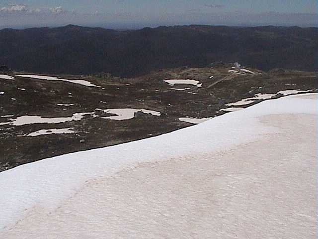 Atop Signature Hill looking east towards the top of Crackenback