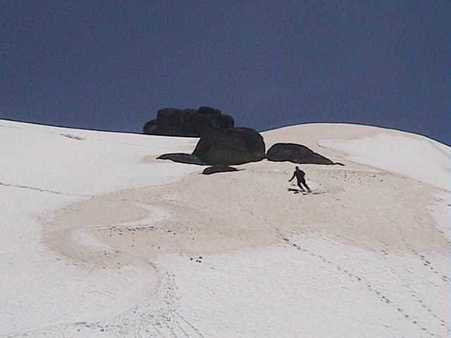 The dirty snow was faster than the white snow that fell last week