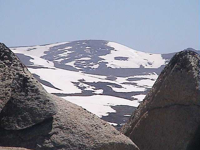 Snow pack disappearing on the main range