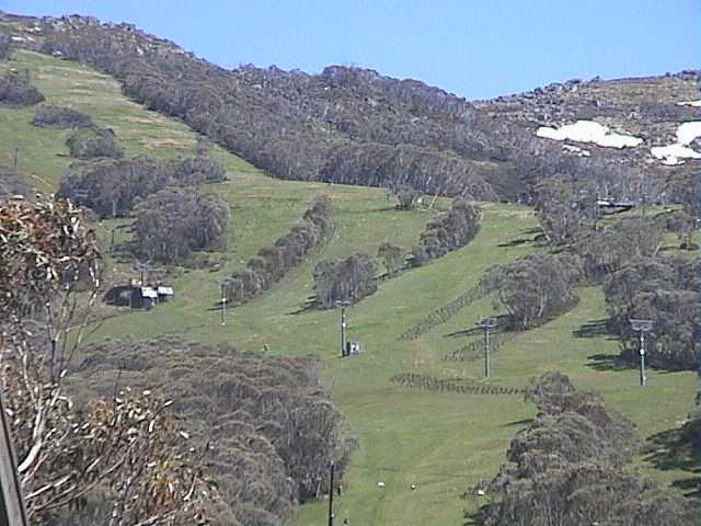 Green slopes on Crackenback as the backdrop to the mountain bike championships