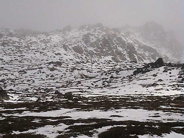 Signature Hill  not enough snow for laying tracks