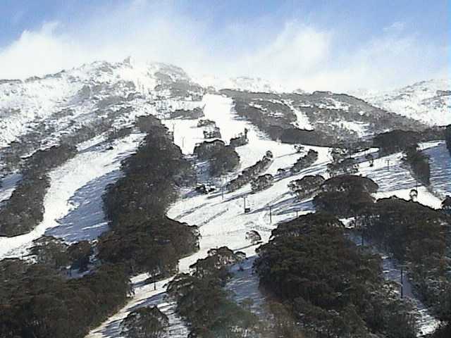 The resort looks like it could open for skiing & boarding