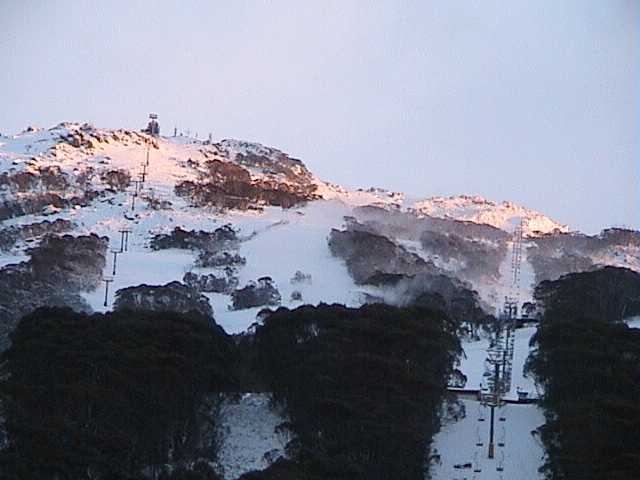 Sunrise over the mountains yesterday morning