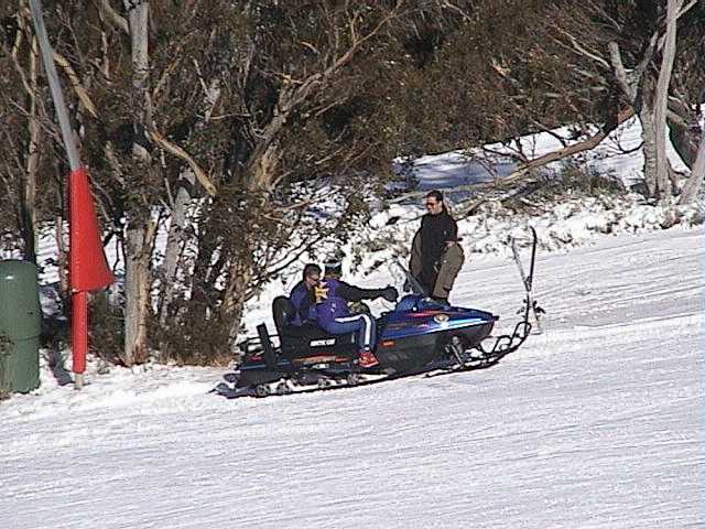 Unfortunately it doesnt take long before the Ski Patrol is busy