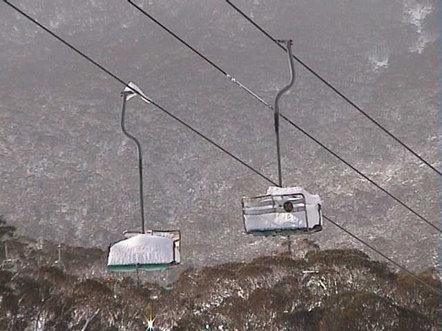 Snow accumulation on Ramshead chair