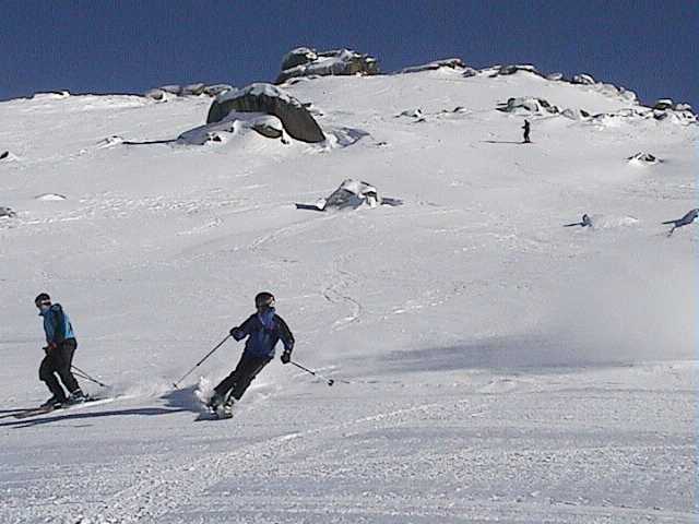 Below the rock garden on Karels T-bar