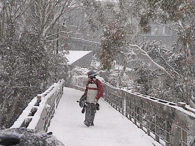 Snow in the village yesterday