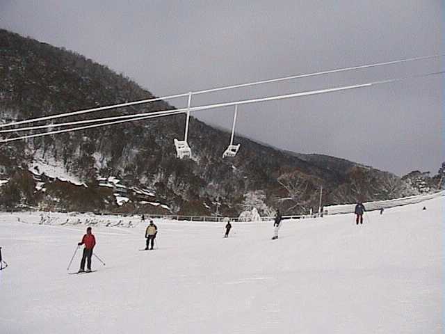 Iced Ramshead chairs above a great cover at the bottom of the mountain