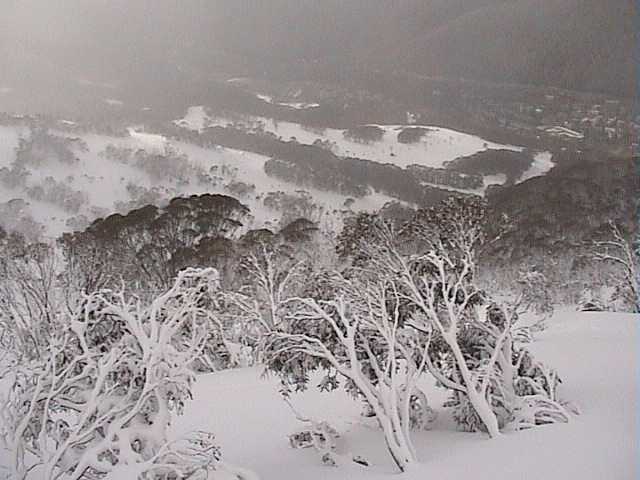 Looking back towards the village from below Trap Door