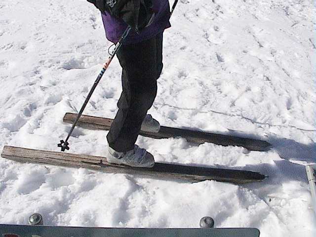 Karen's secret - wooden skis