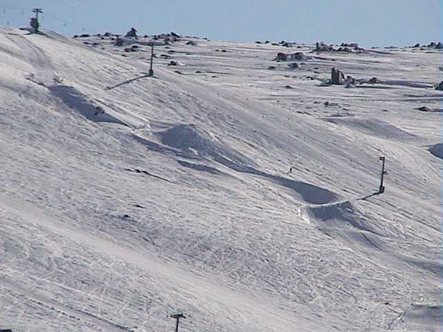 Fenced barrier dividing Central Spur