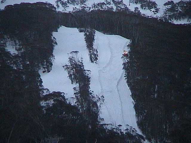 Friday evening grooming of wet snow on High Noon