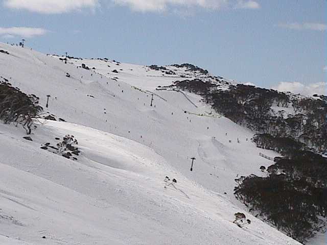 Looking across Central Spur towards the Sprite Big Air course