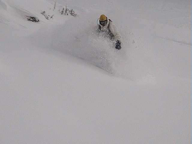 First tracks Sunday morning