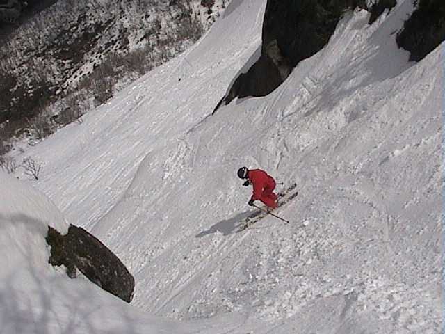 Mary finishing the chute