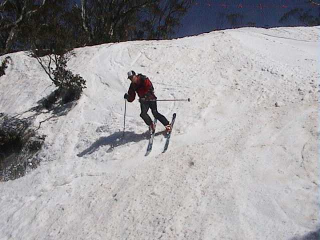 Howard getting some steeps turns on firm snow