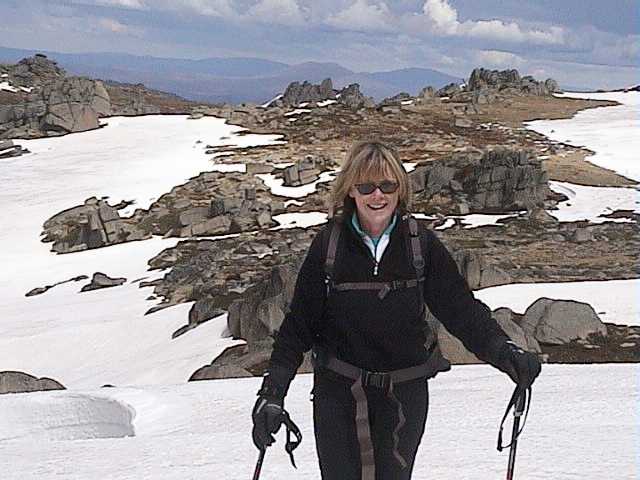 Mary pleased to reach the summit