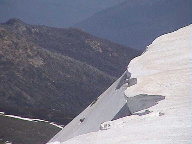 The cornice off the south ridge