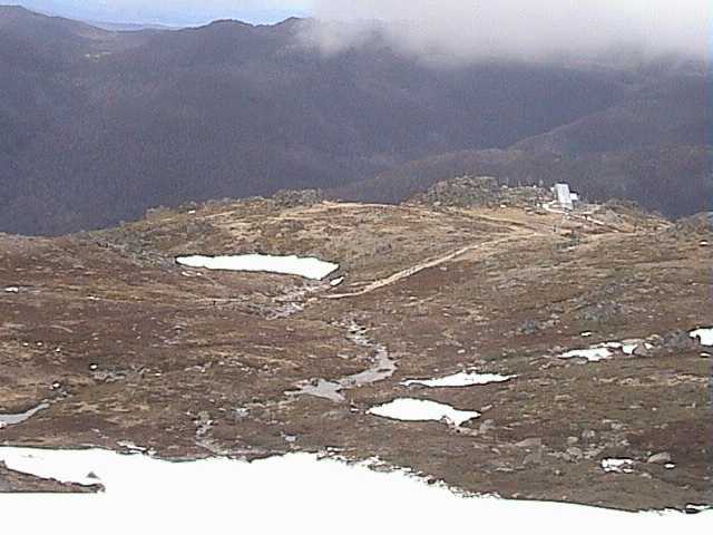 View from the top of Signature Hill  the new snow is mostly melted away