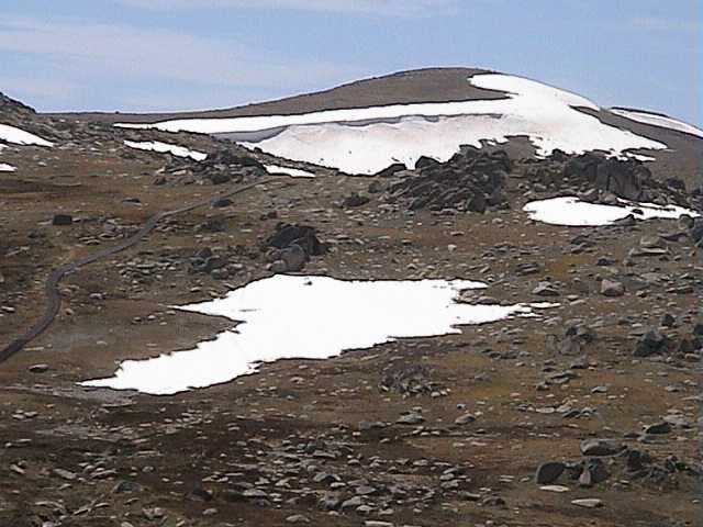 Mt Kosciuszko and the remains of the cornice