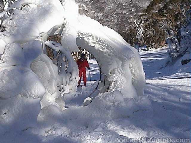 Snow ghost at the top of Snowgums chair